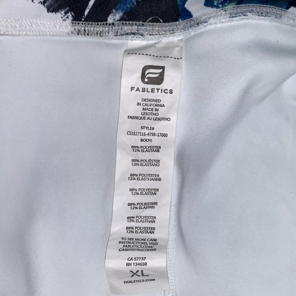 Fabletics Athletic Leggings Women's XL Multicolor Abstract Workout Gym Pants - Picture 6 of 9